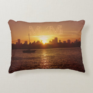 Miami Skyline op Sunset Accent Kussen