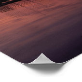 Miami Skyline op Sunset Poster (Hoek)