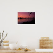 Miami Skyline op Sunset Poster (Keuken)