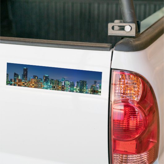 Miami Skyline Panorama Bumpersticker (Op Truck)