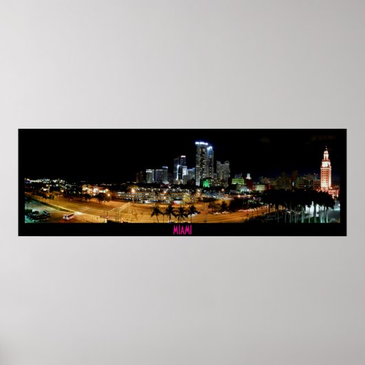 ~Miami Skyline~ PANORAMA POSTER (Devant)