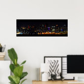 ~Miami Skyline~ PANORAMA POSTER, AANGEPAST IT! Poster (Thuiskantoor)