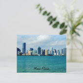 Miami Skyline Post Card Briefkaart (Staand voorkant)