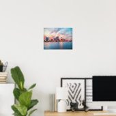 Miami Skyline Poster (Thuiskantoor)