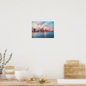 Miami Skyline Poster (Keuken)