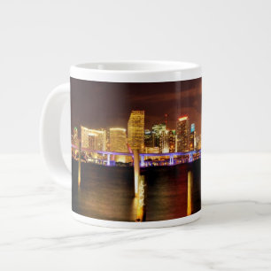 Miami skyline 's nachts, Florida Jumbo Beker