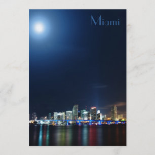 Miami skyline ' s nachts panorama - Uitnodiging