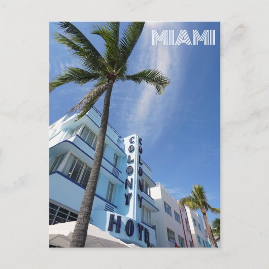 Miami South Beach Florida Art Deco Reizen Briefkaart (Voorkant)