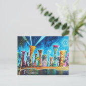 Miami South Beach Florida Pop Art Travel Briefkaar Briefkaart (Staand voorkant)