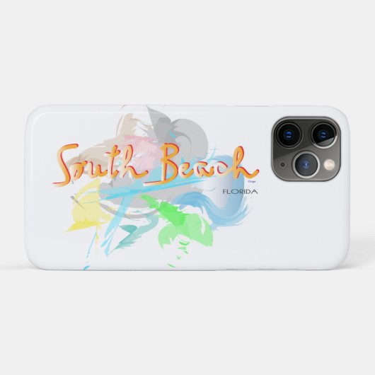 Miami, South Beach, Floride coque iphone Abstrait (Dos (Horizontal))