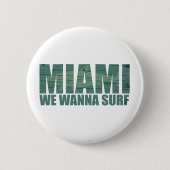 Miami stad Florida blauw Ronde Button 5,7 Cm (Voorkant)