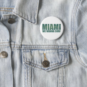 Miami stad Florida blauw Ronde Button 5,7 Cm