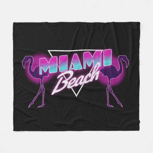 Miami strand fleece deken (Voorkant (Horizontaal))