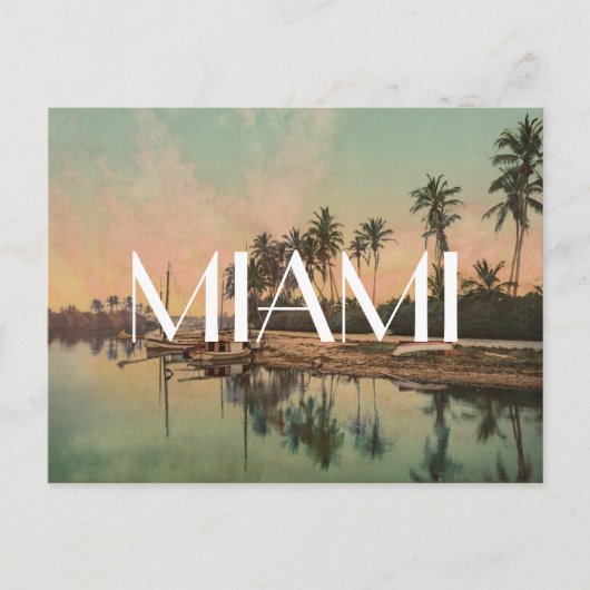  Miami strand foto wanderlust reizen hipste Briefkaart (Voorkant)