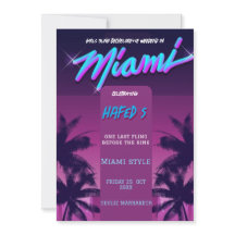 Miami Summer Girls Weekend Bachelorette Party Invi