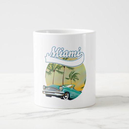 Miami Sunset logo Extra Grote Beker (Voorkant)