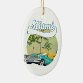 Miami Sunset logo Keramisch Ornament (Rechts)