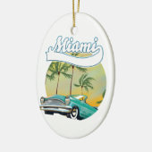 Miami Sunset logo Keramisch Ornament (Links)