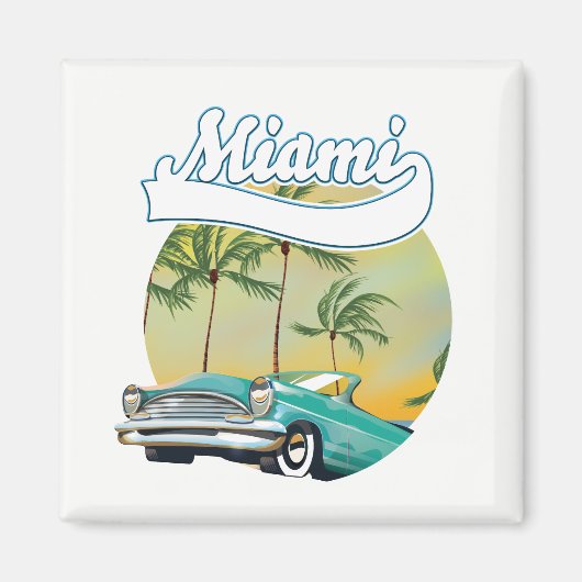 Miami Sunset logo Magneet (Voorkant)