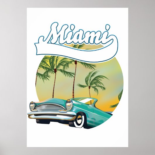 Miami Sunset logo Poster (Voorkant)