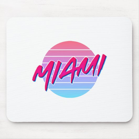 Miami Sunset Neon Colors Style Muismat (Voorkant)