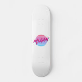Miami Sunset Neon Colors Style Skateboard (Voorkant)