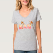 Miami Sunset Palm Tree T-Shirt (Devant)