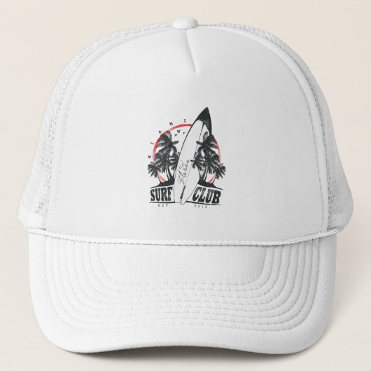 Miami Surf Club Florida  Retro Artwork Trucker Pet (Voorkant)