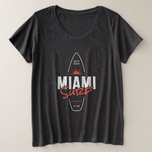 Miami Surf – Conception de planche de surf vintage (Design devant)
