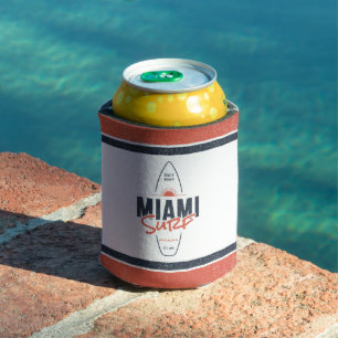 Miami Surf – Vintage strand zonsondergang surfplan Blikjeskoeler