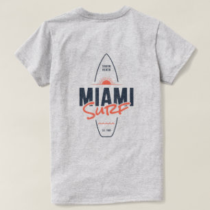 Miami Surf – Vintage strand zonsondergang surfplan T-shirt