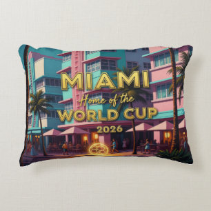 Miami Thuis  Wereldkampioenschap 2026 ArtDeco Voet Accent Kussen