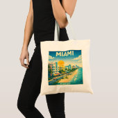 Miami Travel Poster Tote Bag (Devant (produit))