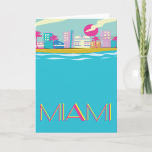  Miami Travel poster uit de jaren tachtig Feestdagen Kaart