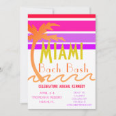 Miami Tropical Bachelorette Party Kaart (Voorkant)