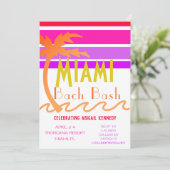 Miami Tropical Bachelorette Party Kaart (Staand voorkant)