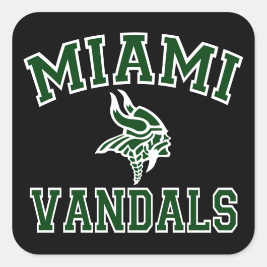 Miami Vandals Vierkante Sticker (Voorkant)