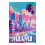 Miami Vaporwave Reizen Perfect Poster (Voorkant)