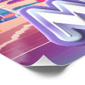 Miami Vaporwave Reizen Perfect Poster (Hoek)