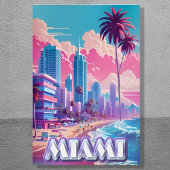 Miami Vaporwave Reizen Perfect Poster