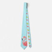 Miami Vibes Flamingo en Limes Stropdas (Voorkant)