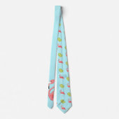 Miami Vibes Flamingo en Limes Stropdas (Achterkant)