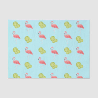 Miami Vibes Flamingo en limoenen Weefselpapier Tissuepapier