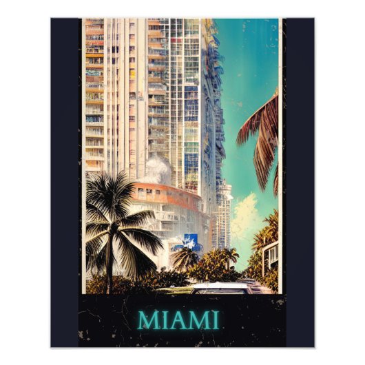 Miami vintage poster  (Voorkant)