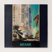 Miami Vintage Poster Legpuzzel (Verticaal)