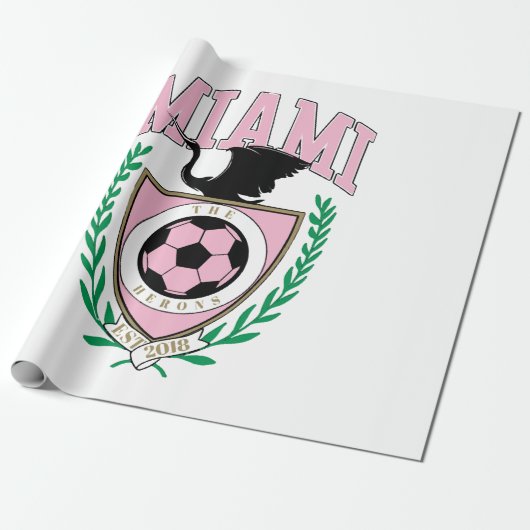Miami Voetbal Varsity Stijl Cadeaupapier (Uitgerold)