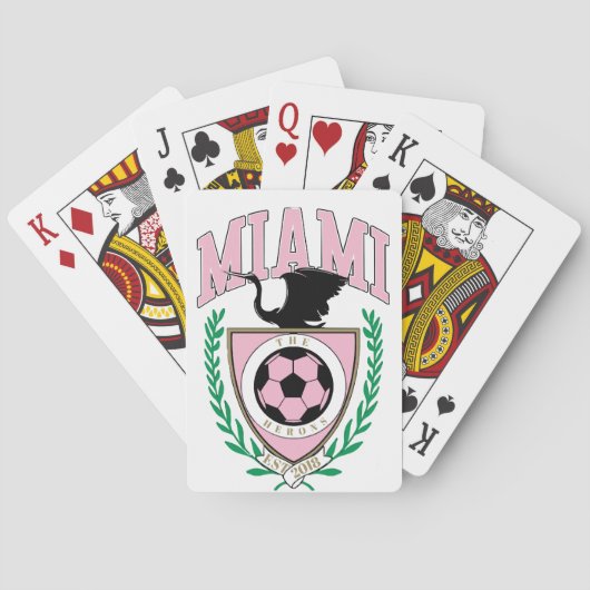 Miami Voetbal Varsity Stijl Pokerkaarten (Achterkant)