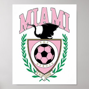 Miami Voetbal Varsity Stijl Poster