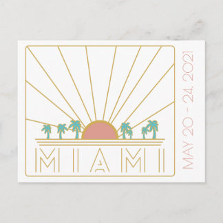 Miami vrijgezellenfeest ansichtkaart briefkaart
