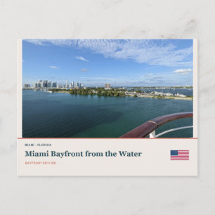 Miami Waterfront vanaf het Water Briefkaart
